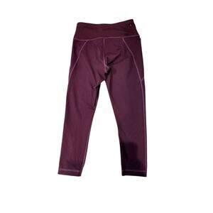 Title Nine Women’s Small Burgundy High Rise Leggings NWOT Athletic Yoga Pan